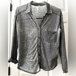 Sheer cotton button up casual shirt